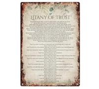 Yelacecca Litany Of Trust Prayer Wall Art Jesus I Trust In You Prayer Catholic Christian For Church Prayer Room Or Bedroom Metal Sign Plaque Poster 8X12 Inch