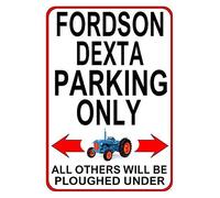 Yelacecca Metal Tin Sign 8X12 Inches Fordson Dexta Parking Only Metal Sign