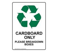 Yelacecca New Metal Sign Aluminum Sign Cardboard Only Please Breakdown Boxes For Outdoor & Indoor 12" X 8"