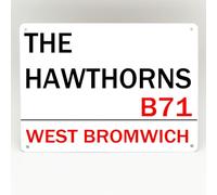 Yelacecca New Metal Street Sign West Bromwich Albion Fc Metal Sign Football Hawthorns Wba Gift Badge Memorabilia 8X12 Inches