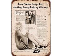 Yelacecca New Tin Sign Aluminum Retro 1933 Jean Harlow Lux Laundry Soap Vintage Metal Sign 8 X 12 Inch