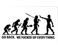 Yelacecca Outdoors Homeinches,Black White Wall Art Pictures Charles Darwin Evolution Of Man Funny Photo Modern Art Room S Picture Funny Vintage Metal Sign Poster 8X12 Inches