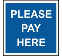 Yelacecca Shop warehouse signs Please pay here sign generalcm Square/Round Metal Sign 12x12 inch