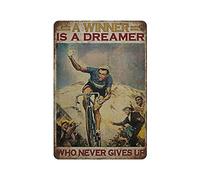 Yelacecca Stylea Winner Is A Dreamer Who Never Gives Upcycling Art Prints Home Decor Wall Art Funnyfor Home/Kitchen/Garage/Man Cave Funny Vintage Metal Sign Poster 8X12 Inches