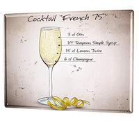 Yelacecca Tin Sign Metal Plate Plaque Nostalgic Alcohol Retro French 15 7.8X11.8 Inch