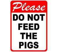 Yelacecca Tin Sign Please Do Not Feed The Pigs Sign Safety For Pig Farms Metal 8 X 12 Inch
