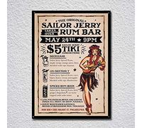 Yelacecca Vintage Style Sailor Jerry'S Rum Tin Sign Metal Sign Tin Sign 7.8X11.8 Inch