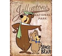 Yelacecca Yogi Bear - Jellystone Park Distressed Retro Vintage Tin Sign Tin Sign 7.8X11.8 Inch
