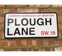 Yelaceccb Afc Wimbledon Plough Lane Road Street Sign For Afc Wimbledon Fan Metal Street Sign 8X12 Inches