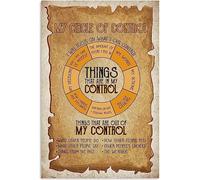 Yelaceccb My Circle Of Control Metal Sign Vintage Club Decor Knowledge Tin Poster Home Room Office Wall Decoration Plaque Metal Sign Plaque Poster 8X12 Inches