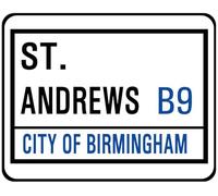 Yelaceccb New Metal Street Sign Birmingham City Fc Street Sign St Anddrews 8X12 Inches