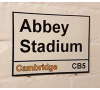 Yelaceccb New Metal Street Sign Cambridge United Fc Abbey Stadium Metal Street Sign 8X12 Inches