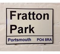 Yelaceccb New Metal Street Sign Portsmouth Fc Fratton Park Metal Street Sign 8X12 Inches