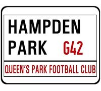 Yelaceccb New Metal Street Sign Queen'S Park Fc Street Sign Hampden Park 8X12 Inches