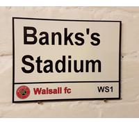 Yelaceccb New Metal Street Sign Walsall Fc Banks'S Stadium Street Sign Saddlers 8X12 Inches