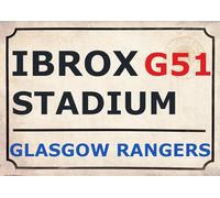 Yelaceccb Rangers Football Club Art Print Street Sign The Gers Old Firm Design Street Sign 8X12 Inches