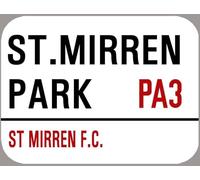 Yelaceccb St Mirren Metal Street Sign St Mirren Park Decoration Props Plaque 8X12 Inch