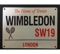 Yelaceccb Vintage Metal Street Sign Wimbledon Sw19 London Retro Wall Plaques Metal Street Sign 8X12 Inches