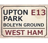 Yelaceccb West Ham Football Art Print Street Sign The Hammers Footy Design Street Sign 8X12 Inches