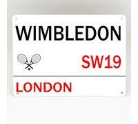 Yelaceccb Wimbledon Metal Sign Sw19 Tennis London Street Novelty Retro Wall Door Plaque Street Sign 8X12 Inches
