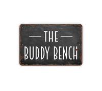 YelaceSing The Buddy Bench Metal Sign Metal Sign Plaque Poster 8X12 Inches