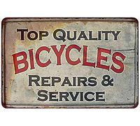 YelaceSing Tin Signs Vintage Metal Sign Bicycle Repair Cute Sign Home Cafe Bedroom Wall Decoration Easter Mother'S Day Best Gifts For Friends Family Neighbors Metal Sign Plaque Poster 8X12 Inches