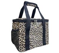 YELAIYEHAO Home Sewing Machine Case Travel Case for Sewing Machine and Accessories Compatible with Most Standard Singer, Brother, Janome, Sewing Accessories Bag (Leopard Print)