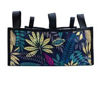 YELAIYEHAO Walker Storage Bag, Wheelchair Organiser Pouch, 2 Sizes - Medium 33x23x15 cm, Large 37x24x19.5 cm, Leopard Print (Maple Leaves, 13 x 9 x 5.9inch)