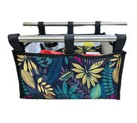 YELAIYEHAO Walker Storage Bag, Wheelchair Organiser Pouch, 2 Sizes - Medium 33x23x15 cm, Large 37x24x19.5 cm, Leopard Print (Maple Leaves, 14.6 x 9.5 x 7.7inch)