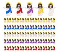 Yelakey 100 Pcs Little Mini Jesus Tiny Jesus Baby Jesus Figure Original Design Miniature Jesus to Hide and Seek Religious Party Favors Baptism Gift for Easter Egg Stuffers Fillers