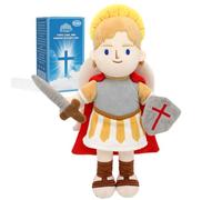 Yelakey 13.4” St Michael the Archangel Plush Doll Saint Michael Angel Stuffed Toy with Sword & Shield Catholic Religious Gift Soft Plush Figure for Home Decor