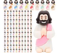 Yelakey Little Jesus Figures 100 Pack, Praying Jesus Figures for Nativity Scenes, Home Decor and Easter Egg Stuffers (Macaron)