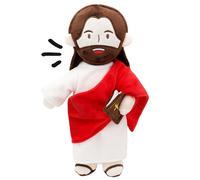 Yelakey The Talking Jesus Doll Speaks 20 of Jesus' Bible Verses and Bible Music Jesus Plush Stuffed Animal to Teach Suitable for Church Sunday School Religious Easter Gift (RED)