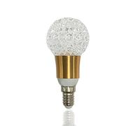 YELANGU Acrylic Crystal Bulb 5W Edison Screw Light 85-265V, 3000K Warm Light, E14 Base Professional Decorative lamp (1 Count E14-B013)