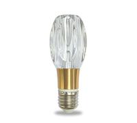 YELANGU Acrylic Crystal Bulb 5W Edison Screw Light 85-265V, 3000K Warm Light, E27 Base Professional Decorative lamp (1 Count E27-B006)