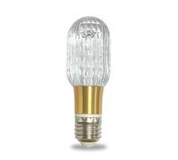 YELANGU Acrylic Crystal Bulb 5W Edison Screw Light 85-265V, 3000K Warm Light, E27 Base Professional Decorative lamp (1 Count E27-B003)