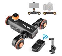 YELANGU Anto Camera Slider with Wireless Remote Control, 3 Speed Adjust Camera Video Dolly for DSLR Camera 360 Degree Swivel Shooting Motorized Electric Track Rail Slider Dolly Car with Phone Holder