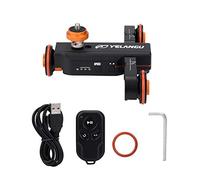 YELANGU L4X Mini Motorized Electric Track Slider Motor Dolly Truck Car for Camera Camcorder DV Professional Aluminium Alloy Lightweight Sturdy 3kg Load Capacity Remote Control