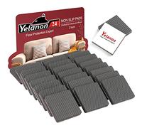 Yelanon Non Slip Furniture Pads-24 pcs 2" Furniture Grippers, Non Skid for Furniture Legs,Self Adhesive Rubber Furniture Feet,Anti Slide Furniture Hardwood Floors Protectors for Keep Couch Stoppers