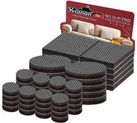 Yelanon Non Slip Furniture Pads Floor Protectors 56 pcs（25+50) mm Furniture Grippers, Non Skid for Furniture Legs,Self Adhesive Rubber Furniture Feet,Anti Slide Furniture Floor Protector