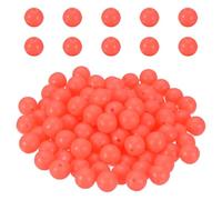 YELARXI 250 Pcs Glow Fishing Beads, 10mm Plastic Luminous Round Hard Bait Egg Lure Rigs Freshwater Saltwater for Fishing Rigs for Catfish Rig Outdoor Tackle Tool, Red