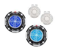 YELARXI 2Pcs Golf Green Reader, Golf Ball Marker with High Precision Green Reading Aid Bubble and Magnetic Cap Clip - Fitting for (Training/Accessories/Gift/Men & Women), Dark/Light Blue