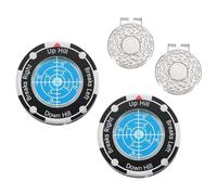 YELARXI 2Pcs Golf Green Reader, Golf Ball Marker with High Precision Green Reading Aid Bubble and Magnetic Cap Clip - Fitting for (Training/Accessories/Gift/Men & Women), Light Blue