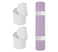 YELARXI 2Pcs Yoga Mat Strap Slap Band, One Snap Yoga Mat Slap Band for Keep Mats Tightly Rolled Adjustable Exercise Mat Sling Holder - Fitting for (Women Pilates/Gym Workout), White