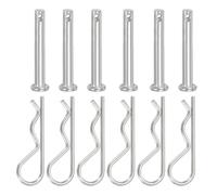 YELARXI 6 Pcs M5x35mm Single Hole Clevis Pin with R Shaped Spring Cotter Pin