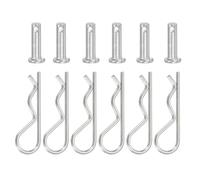 YELARXI 6Pcs M5x16mm Single Hole Clevis Pin w/ R Shaped Spring Cotter Pin