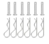 YELARXI 6Pcs M5x25mm Single Hole Clevis Pin w/ R Shaped Spring Cotter Pin