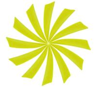 YELARXI Arrow Vanes Turkey Archery Arrows Feather Fletching, 3 Inch Left Wing Fit for Hunting Target Shooting (25Pcs Neon Yellow)