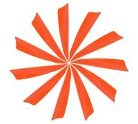 YELARXI Arrow Vanes Turkey Archery Arrows Feathers Fletching, 3 Inch Left Wing Fit for Hunting Target Shooting - Shield Cut (25Pcs, Orange)