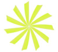 YELARXI Arrow Vanes Turkey Archery Arrows Feathers Fletching, 3 Inch Left Wing Fit for Hunting Target Shooting - Shield Cut (25Pcs, Fluorescent Yellow)